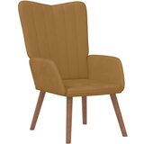  Stolica za opuštanje smeđa baršunasta | shoptok.hr