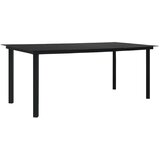  Vrtna garnitura - 7-dijelni vrtni blagovaonski set od PVC ratana crni - 7 | shoptok.hr