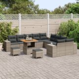  Set vrtne sofe od 13 dijelova s jastučićima siva poli ratan akacija | shoptok.hr