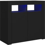 Maison Chic Komoda - Predalnik z LED lučkami črna 80x35x75 cm, (21716999) Cene