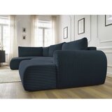 Bobochic Paris Tamno plava sklopiva kutna garnitura od samta (s desnim kutom/u obliku slova "U") Lucien – | shoptok.hr