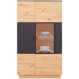 Mömax Vitrina Tonale, Barva Hrasta, Temno Siva | Shoptok.si
