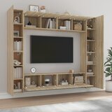  8-dijelni set TV ormarića boja hrasta sonome konstruirano drvo | shoptok.hr