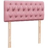 vidaXL Okvir kreveta s madraca ružičasti 100x200cm baršunasti | shoptok.hr