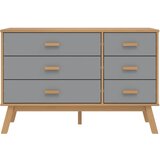  Ladičar OLDEN sivo-smeđi od masivne borovine | shoptok.hr