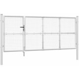 Vrtna vrata od mreže srebrne boje 350 x 125 cm, pocinčani čelik | shoptok.hr