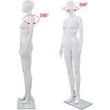  Ženska lutka za izlog sa staklenim postoljem bijela sjajna 175 cm | shoptok.hr