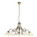 luster na lancu doppio giro 5xE14/6W/230V u bronzanoj boji