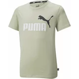 Puma ESS + 2 COL LOGO TEE Majica za dječake, khaki, veličina