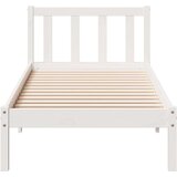 vidaXL Okvir kreveta bez madraca bijeli 100x210 cm masivna borovina | shoptok.hr