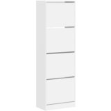 Maison Chic Omarice za obutev - Kopa za čevlje s 4 predali bela 60x34x187,5 cm, (21776252) Cene