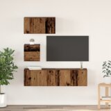 vidaXL Komplet enote za TV Drugo 4 pcs Staro les 60 x 30 x 30 cm | Shoptok.si