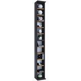 MID.YOU REGAL ZA CD-JE 21/180/20 cm antracit, medeni hrast | Shoptok.si