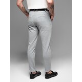 Ombre Men's knitted pants with elastic waistband - light grey | Shoptok.si