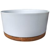 Činija Cloud metal/drvo 1150 ml bela Besta BSB2402Wh
