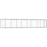  Kavez za pse s vratima sivi 8x2x1,5 m od pocinčanog čelika | Eponuda.com