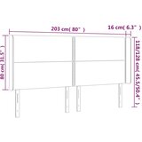  LED uzglavlje tamnosivo 203 x 16 x 118/128 cm od tkanine | shoptok.hr