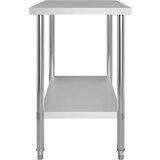 vidaXL Kuhinjska delovna miza s polico 120x60x120 cm nerjaveče jeklo | Shoptok.si