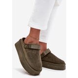 Boto Women's Snow Boots on Platform with Velcro Dark Green Jorielle | shoptok.hr