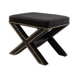 Woody Fashion pelona capraz pouffe 60 - gold blackgold pouffe Cene