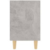  Noćni ormarić s drvenim nogama siva boja betona 40 x 30 x 50 cm | Eponuda.com