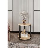 Hanah home sto za kafu bookcase 2 tier round hrast | ePonuda.com