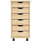  Pokretni ormar s ladicama MOSS Prozirni lak 34 x 39 x 65,5 cm | shoptok.hr
