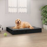  Krevet za pse crna 71,5x54x9 cm od masivne borovine | shoptok.hr