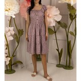 Gemre Pink midi floral dress Sauro Cene