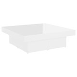 Furnova Klubska mizica visok sijaj bela 90x90x28 cm iverna plošča, (21915038) | Shoptok.si