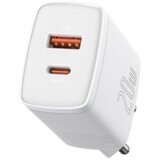 Baseus adapter CCXY-B02 hišni polnilec 220V Super-SI Quick Charge 20W vhod USB A in Type C - Original (EU Blister) bel Cene