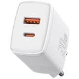 Baseus adapter CCXY-B02 hišni polnilec 220V Super-SI Quick Charge 20W vhod USB A in Type C - Original (EU Blister) bel