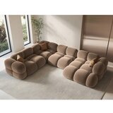 Cosmopolitan Design Rjava žametna kotna sedežna garnitura (levi kot/v obliki črke "U") Loretto – | Shoptok.si