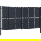 vidaXL Vrtna vrata čelična 400 x 200 cm antracit | shoptok.hr