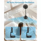 PRIMEVOLVE Rotacijski polnilni USB ventilator z daljincem | Shoptok.si