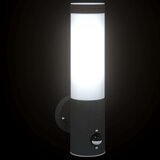  Zunanje stenske svetilke s senzorjem 2 kosa Črna Nerjaveče jeklo IP44 | Shoptok.si