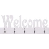 vidaXL zidna vješalica za kapute welcome bijela 74 x 29,5 cm | shoptok.hr
