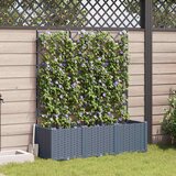  Vrtna saksija 3 pcs Svijetlo siva 120 x 40 x 143 cm Plastika | shoptok.hr