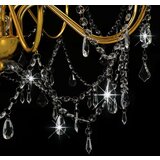 x Luster s perlama zlatni 8 žarulja E14 | shoptok.hr