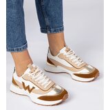 D/CEO marka niezdefiniowana White-brown women's sneakers with animal print Kalasa | ePonuda.com