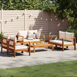  5-dijelna set vrtnih sofa od masivnog drva bagrema s jastucima | shoptok.hr