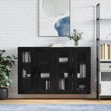  Zidni ormarići 2 kom crni od konstruiranog drva | shoptok.hr