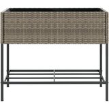  Vrtne sadilice s policom 2 kom sive 90 x 40 x 75 cm poliratan | shoptok.hr