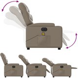  Električni masažni naslonjač od umjetne kože boja cappuccina | shoptok.hr