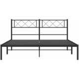  Metalni okvir za krevet s uzglavljem crni 160x200 cm | shoptok.hr