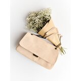 Reserved Torba za nošenje na ramenu od brušene kože - bež | shoptok.hr