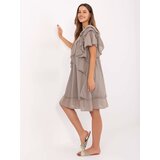 Italy Moda Dress-MI-SK-102128.61-dark beige | shoptok.hr