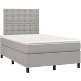  Krevet s oprugama i madracem svjetlosivi 120x190 cm od tkanine | shoptok.hr