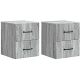  Stenski nočni omarici 2 pcs Siva Sonoma 34,5 x 33 x 40 cm, (5000209961) | Shoptok.si