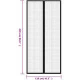  Zastori protiv insekata 2 kom s magnetima 220 x 110 cm crni | Eponuda.ba